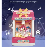Kids Toys Mini Doll Machine Clip Doll Claw Machine Fun Doll Grabber Claw Arcade Crane Machine with Music And Lighting 1
