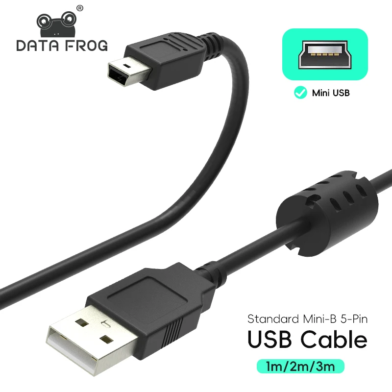데이터 프로그 USB A to 미니 B 5핀 케이블 고속 충전 및 데이터 전송 라인 GP2X F200/Wiz PS3 컨트롤러 PSP 시리즈 NDSi용