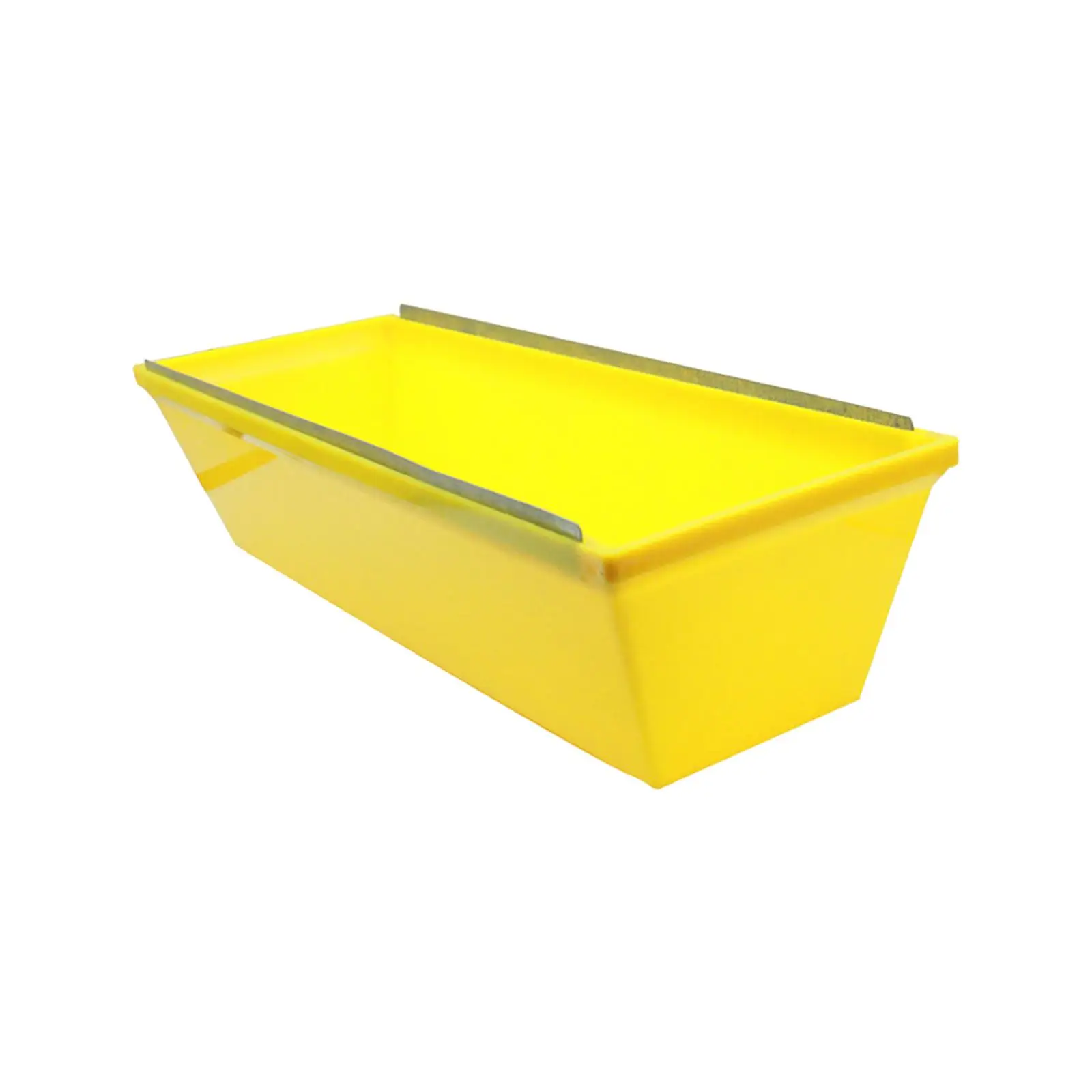 12&rdquo; Drywall Mud Pan Sheared Edges Easy to Clean Plastering Tapered Sides Heavy Duty with Scraping Bar Quicker Knife Cleaning drywall mud pan