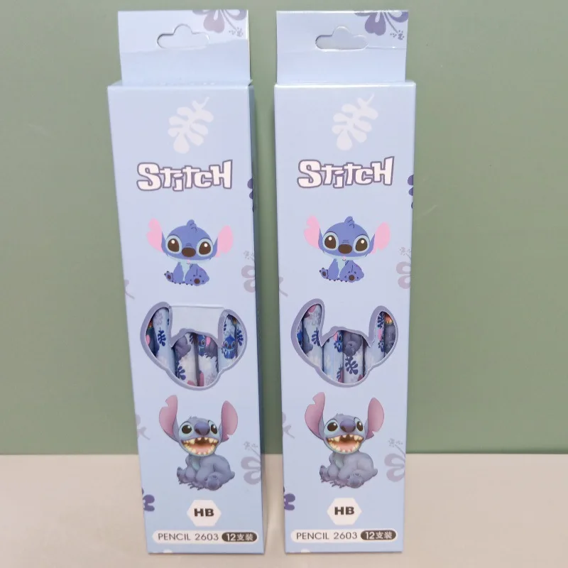 thumbnail image 4 of Juego de 12 lápices de Disney Stitch, lápices HB de varilla redonda con bonitos dibujos de Stich para niña y niño, bolígrafos escolares para estudiantes, útiles escolares de oficina y escritura, 4 of 5