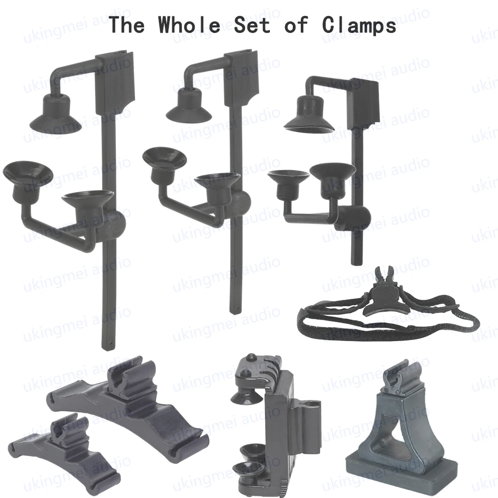 Supercardioid Musical Instrument Microphone with Clips for Cello Violin Guitar Flute Piano Saxophone Suitable Wireless Transmitt