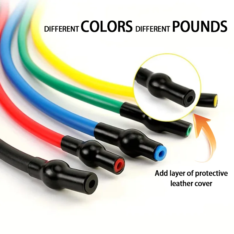 Colored Resistance Bands with Handles 2