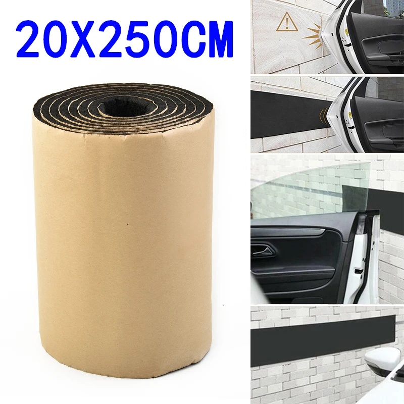 Protection pour portière de voiture - Caoutchouc noir - 9,5 mm x 6