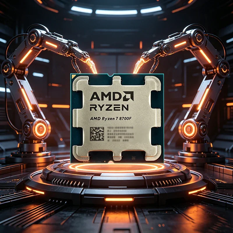 새로운 AMD Ryzen7 8700F Zen4 AM5 CPU 8코어 16스레드 4nm 5.0GHz 24MB 캐시 65W 내장 그래픽 없는 게이밍 데스크탑 프로세서 (사무용 PC)