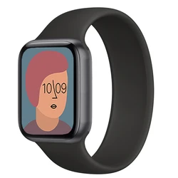 Elastic Silicone Solo Loop Strap for S (Black)