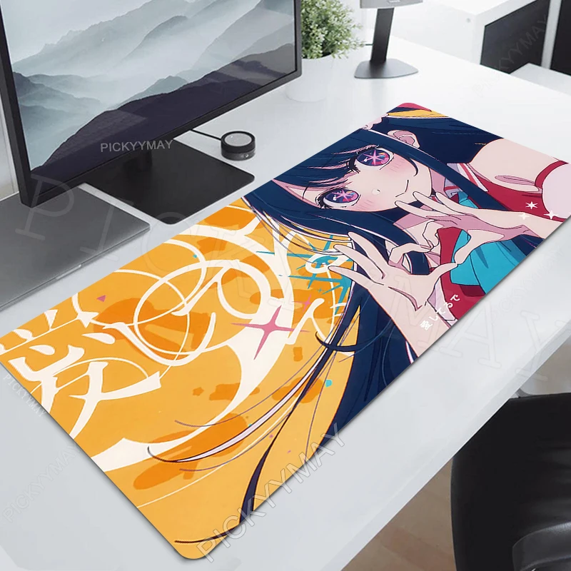 

Oshi No Ko Large Mouse Pad deskpad Computer Mousepads Gaming Mousepad Anime Big Keyboard Mat Gamer Mouse Pads Desk Mats 100x50cm