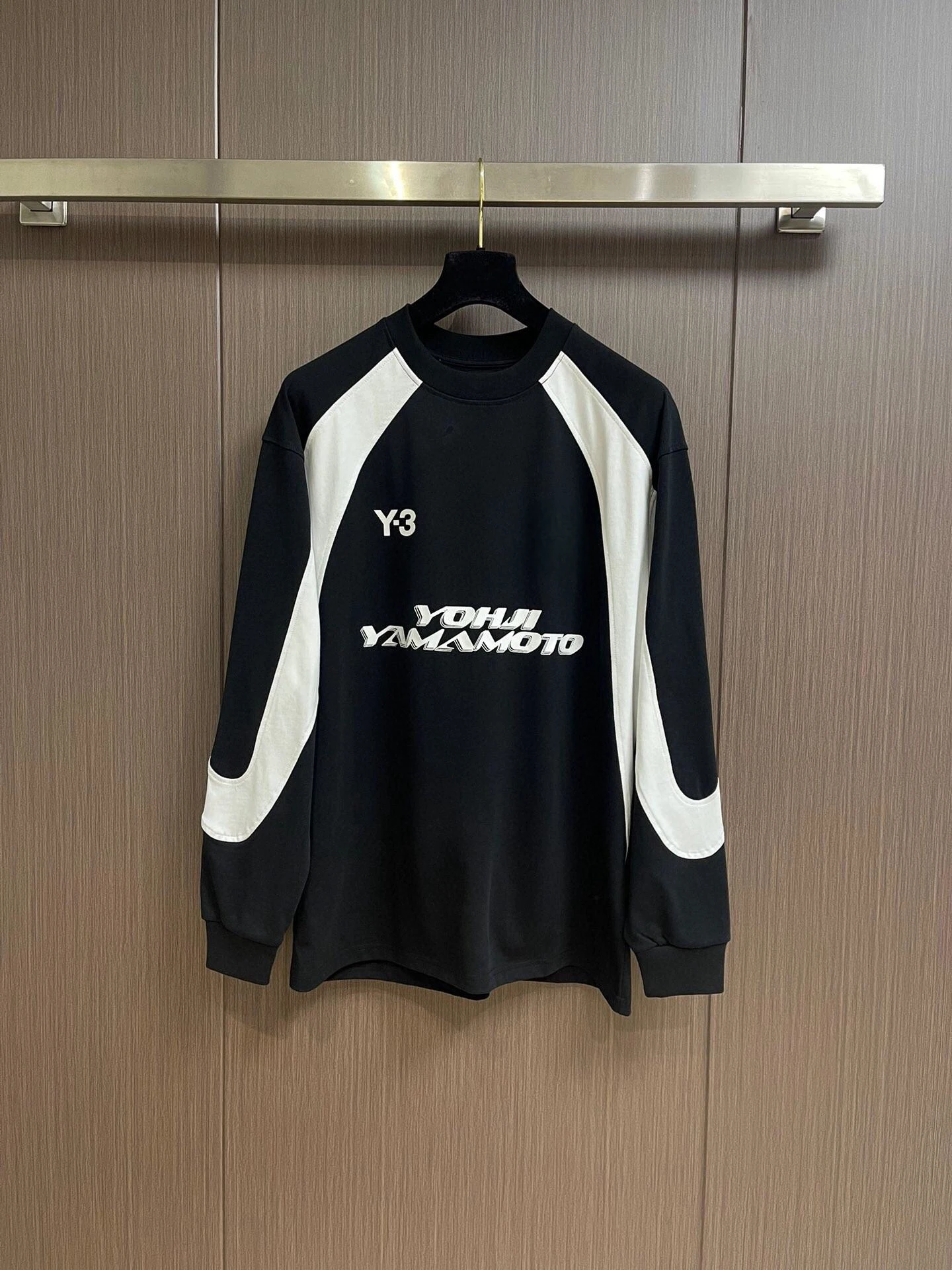 New Y3 Sweatshirt Signature Contrast Patchwork Retro Crewneck Hoodie Men And Women Trend All match Y3