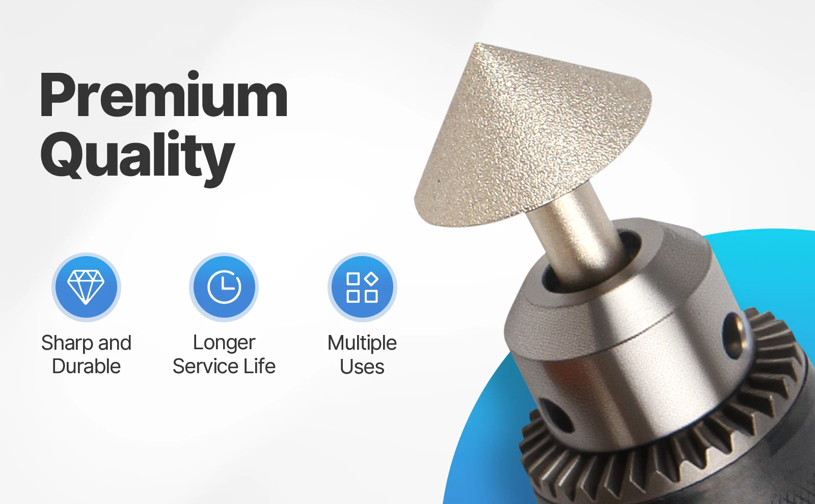 Versery 20-60mm 90 Degree Vacuum Brazed Diamond Countersink Chamfering Tool Drill Bit for Tile Marble Granite Quartz Stone