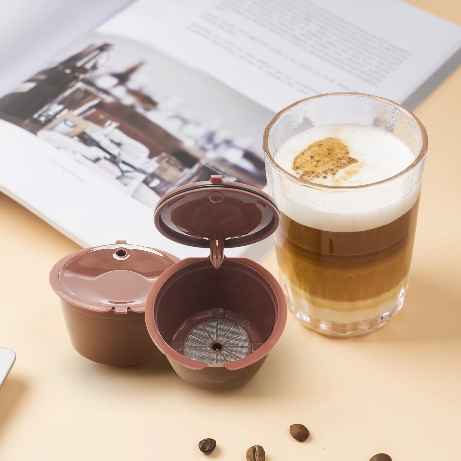 Reusable Coffee Capsule for Dolce Gusto Machine Refillable Coffee Capsule Filter Cup Kit Dispenser Pod 1-10PCS reusable coffee capsules