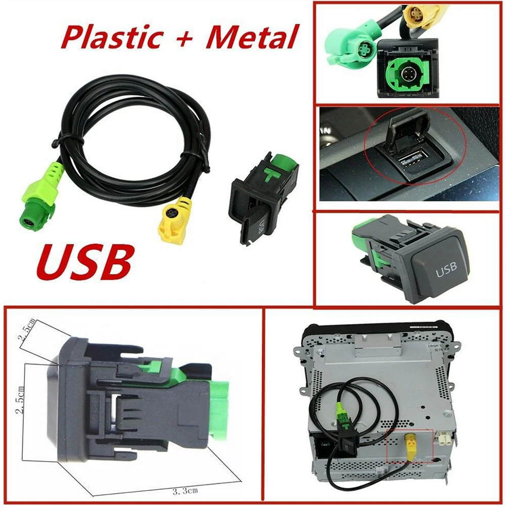 

Car USB Switch Socket with Cable for Volkswagen RCD510 RCD310 Jetta / GLI MK5/ Rabbit/Golf/GTI/R MK5 MK6/Scirocco