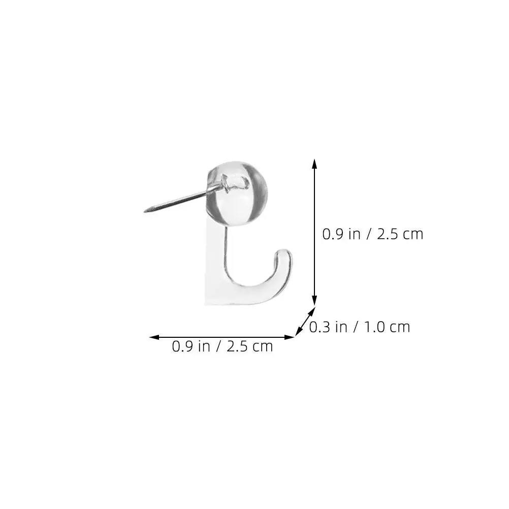 100개입 밝은 색상의 푸시핀 헤더, 사무실 및 가정 장 메시지 보드 고정용, 일상 사용 못