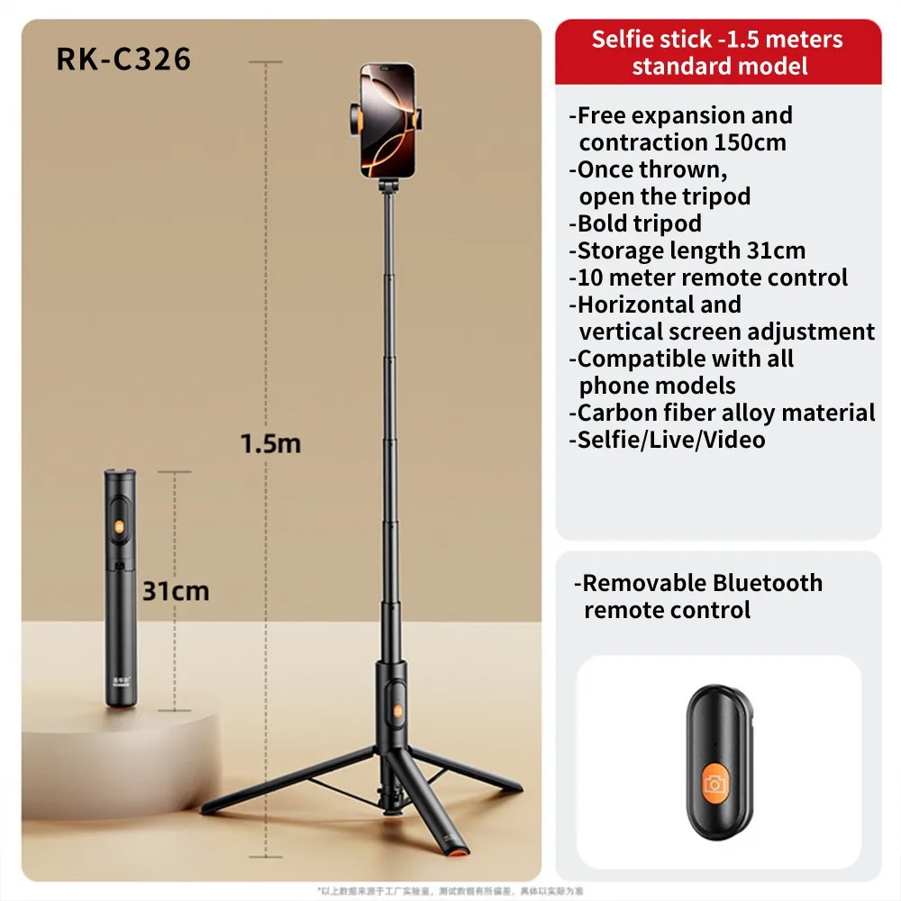 Portable Selfie Stick Tripod Telescopic Multifunctional Live Stand Remote Selfie for Smart Phones Outdoor Volg Live Streaming