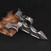 304 Stainless Steel Ring Slingshot Venomous Sting Fast Pressing Clip Flat Rubber Band Slingsshot Outdoor Hunting and Shooting 2