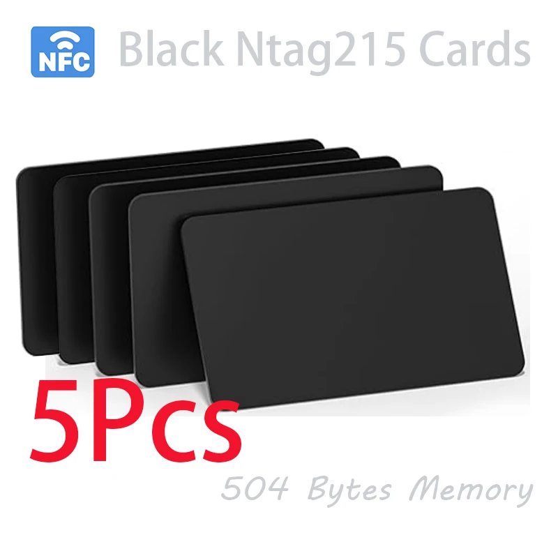 5pcs black card