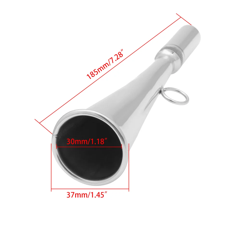 LIYJTK Boat Fog Horn Handheld Foghorn Stainless Steel Fog Horn Removable Mouthpiece Marine Accessory For Sailing Yacht Boat Accessory Marine Hardware