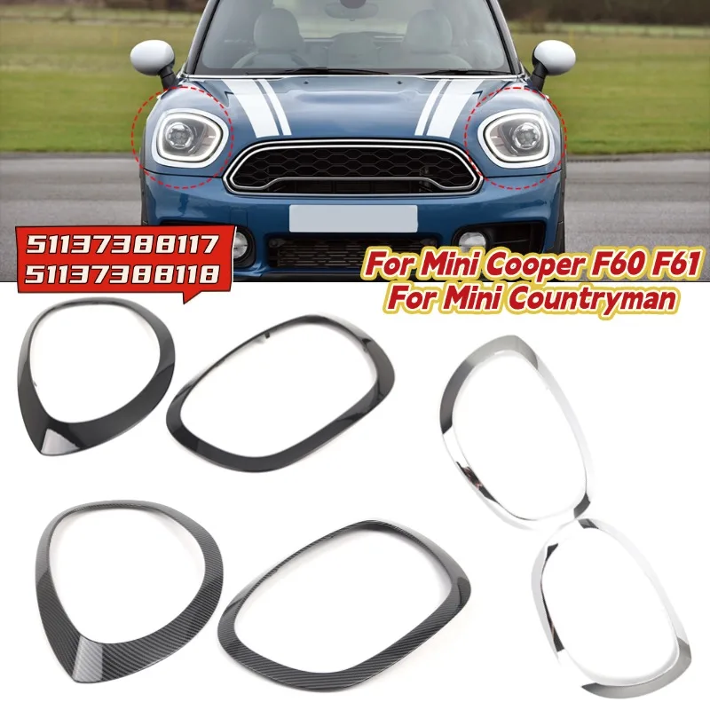 For Mini Countryman F60 F61 Car Headlight Bezel Ring Trim For Mini ...