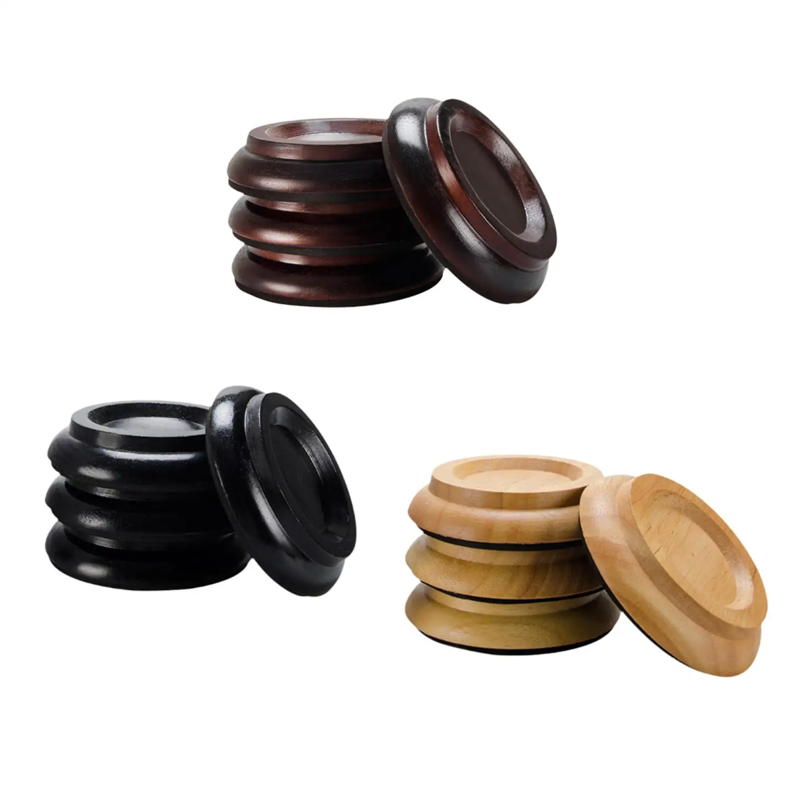 4x Piano Caster Cups Accs Anti Noise Wooden Protection Floor Sturdy Non Slip Parts Support Grand Piano Caster Cups Foot Pads