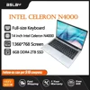 Laptop 14 Inch Intel Celeron N4000 6GB RAM 2TB SSD DDR4 Win 180° Fold Wifi6 3850 mAH PC 1366*768 Screen HDMI Slim Computer PC 1