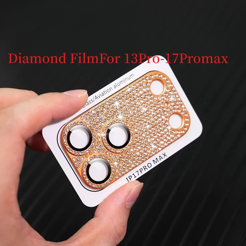 Diamond Camera Lens Protector with Glitter - Scratch-Resistant Cover
