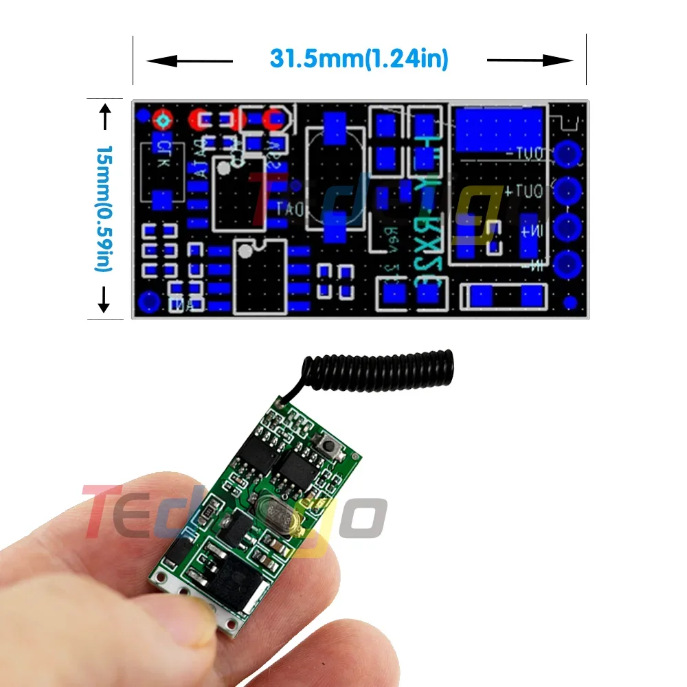무선 원격 제어 RF 433mhz 릴레이 수신기 DC 3.6V 6V 12V 24V 30V 1CH 모듈 WithTransmitter LED 램프 빛 DIY