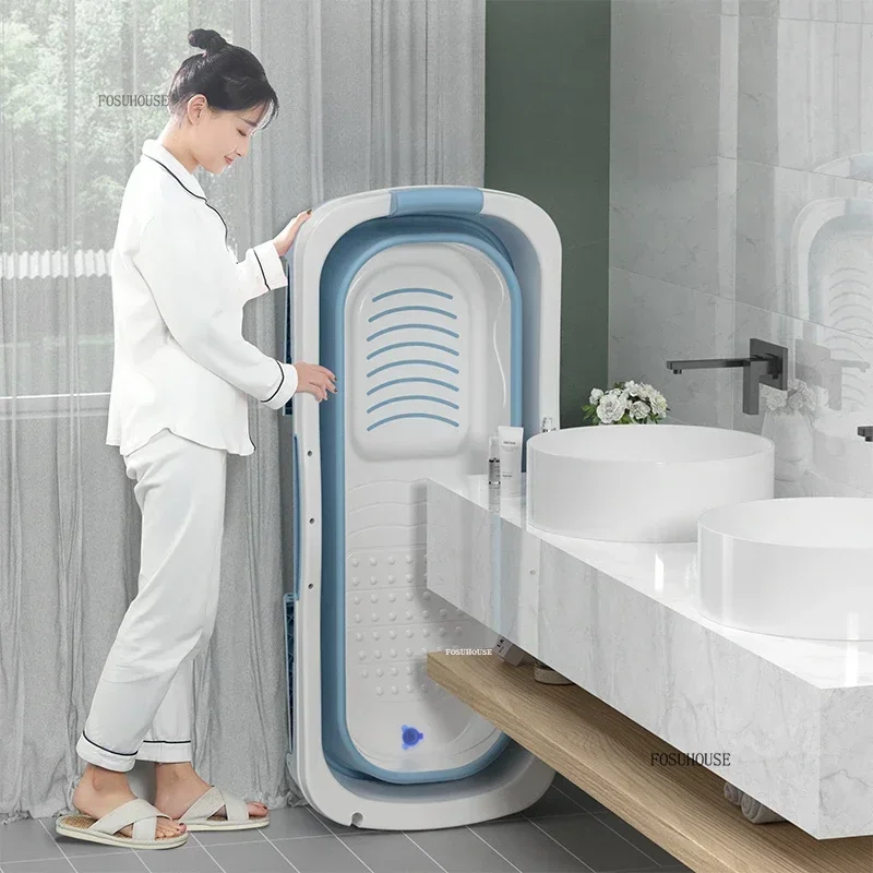 Folding Bath for Adults Household Bathroom Adult Portable Bathtub Minimalist Bathroom Supplies Full Body Bath Foldable Tub