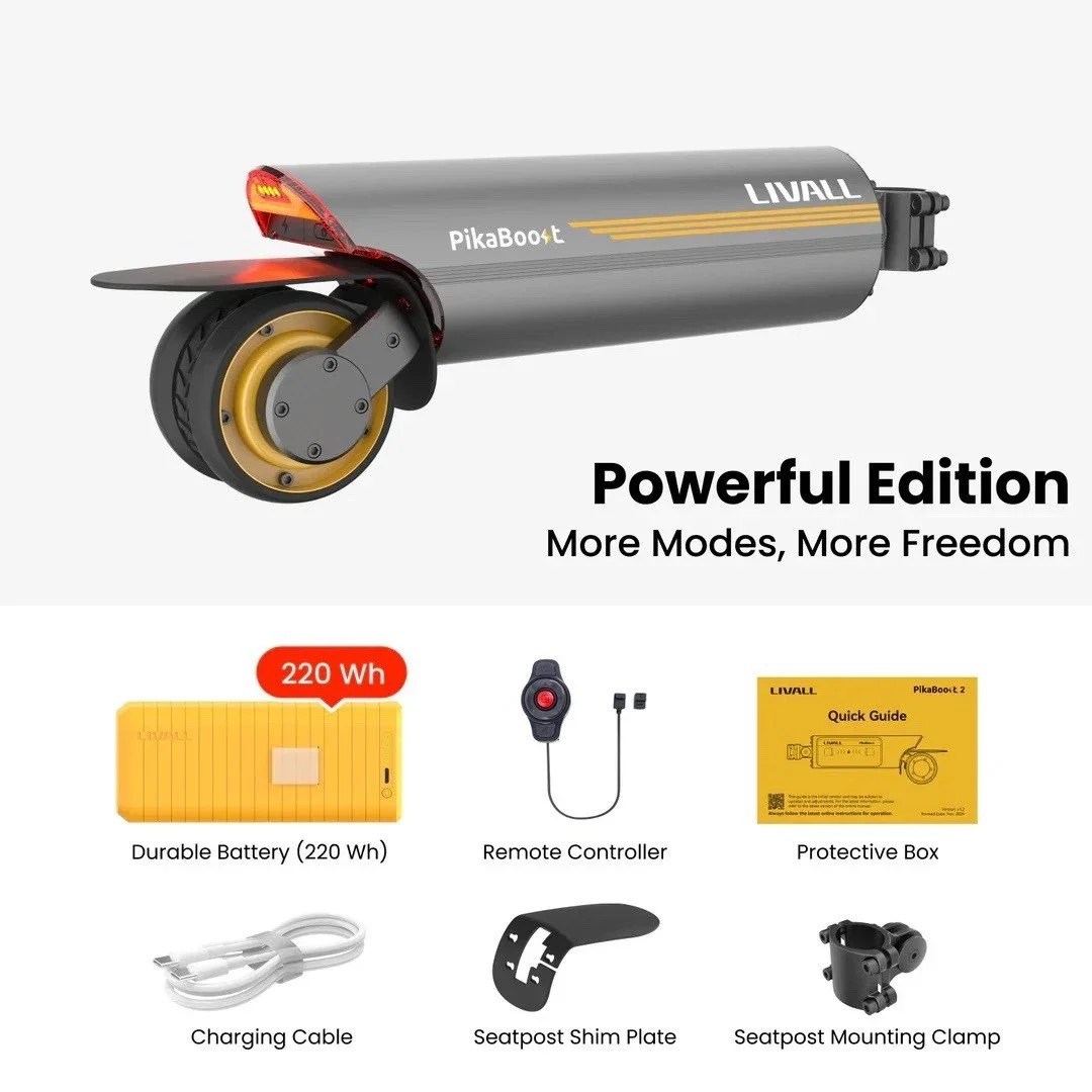 Kit di Conversione Elettrica per Bicicletta LIVALL, Booster Elettrico PikaBoost2 per E-bike