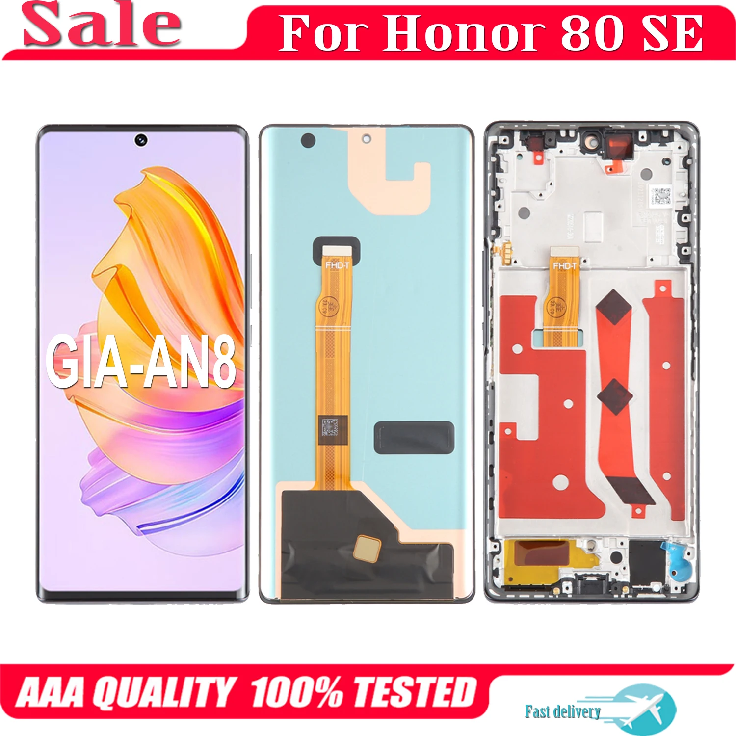 

Для Huawei Honor 80 SE GIA-AN8 ЖК-дисплей сенсорный экран дигитайзер в сборе для Honor 80SE Honor80 SE Замена ЖК-дисплея