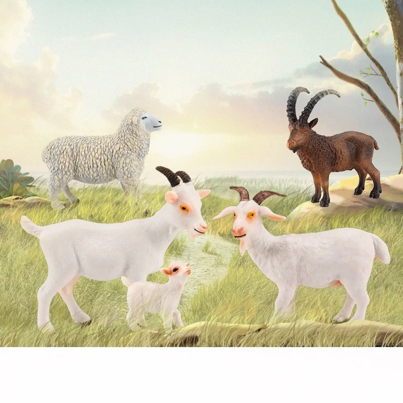 シミュレーション動物羊のヤギの妖精モデルプラスチック手工芸品