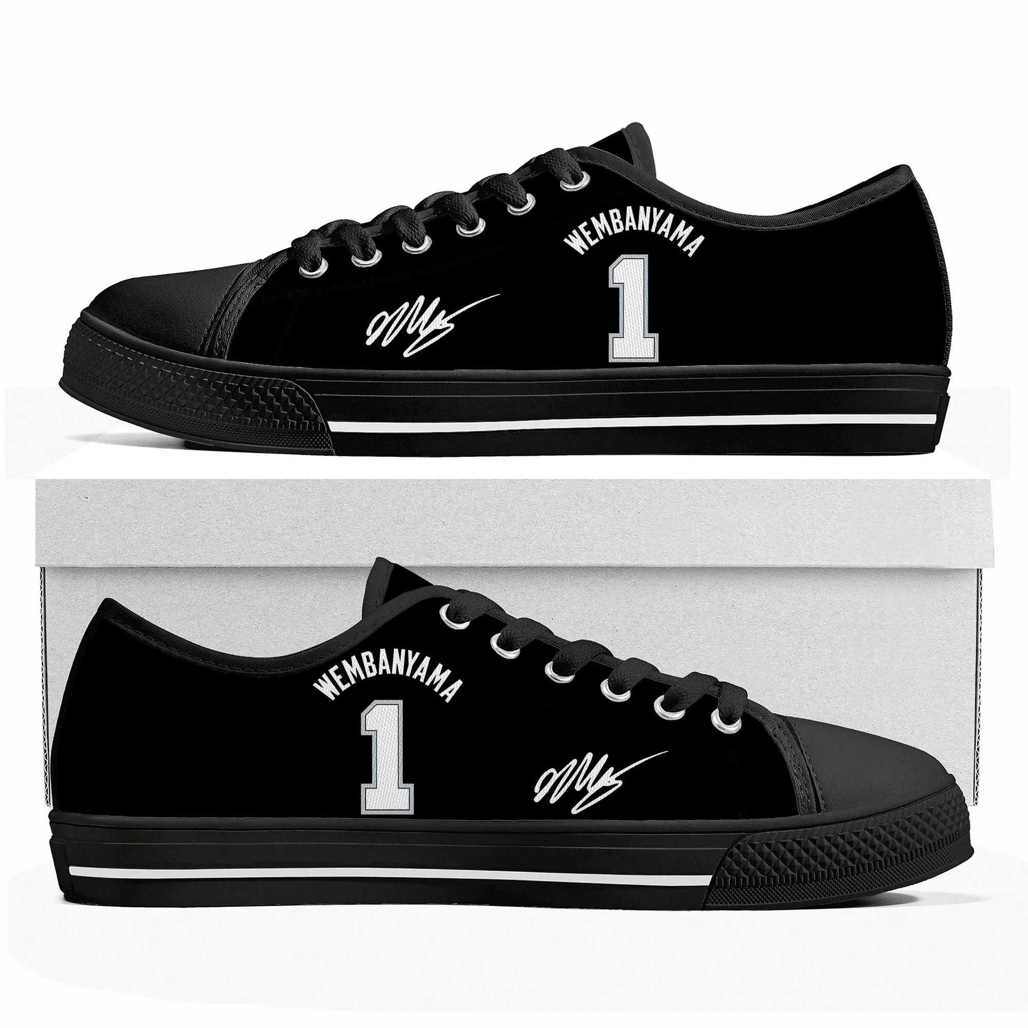 

San Antonio basketball Low Top Sneakers Mens Womens Teenager High Quality Wembanyama No 1 Canvas Sneaker Shoes Custom made Shoe