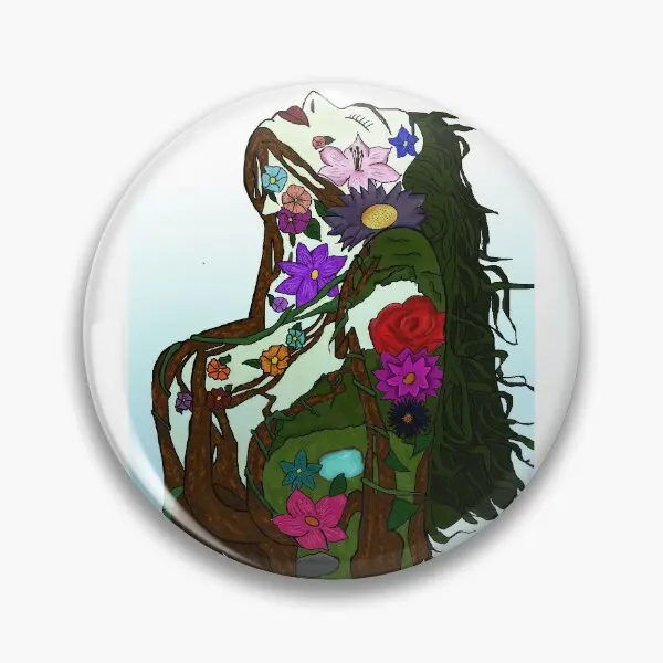 

Mother Nature Soft Button Pin Funny Women Decor Creative Cartoon Lapel Pin Brooch Jewelry Hat Cute Gift Clothes Lover Metal