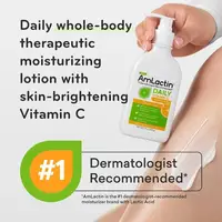 Lotion corporelle AmLactin Daily Nourish à 12 % d'acide lactique – Exfoliante et hydratante, améliore le teint terne pour les peaux sèches avec de la vitamine C 2
