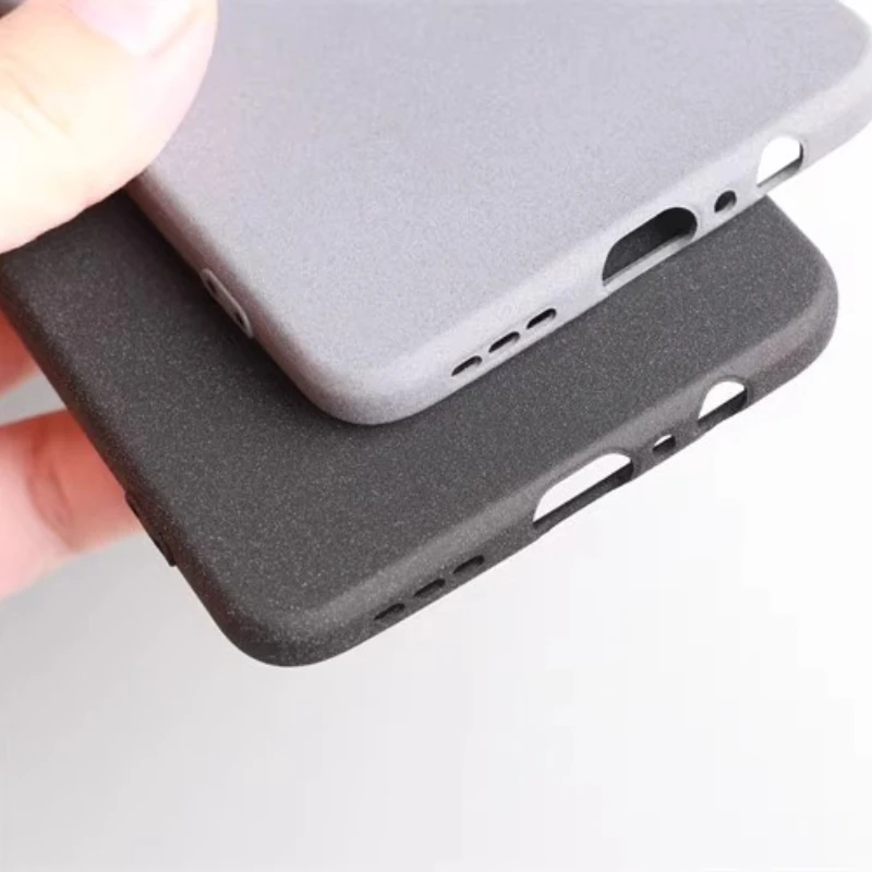 Matte Soft Silicone Ultra Thin Sandstone Phone Case - Stylish Protective Back Cover