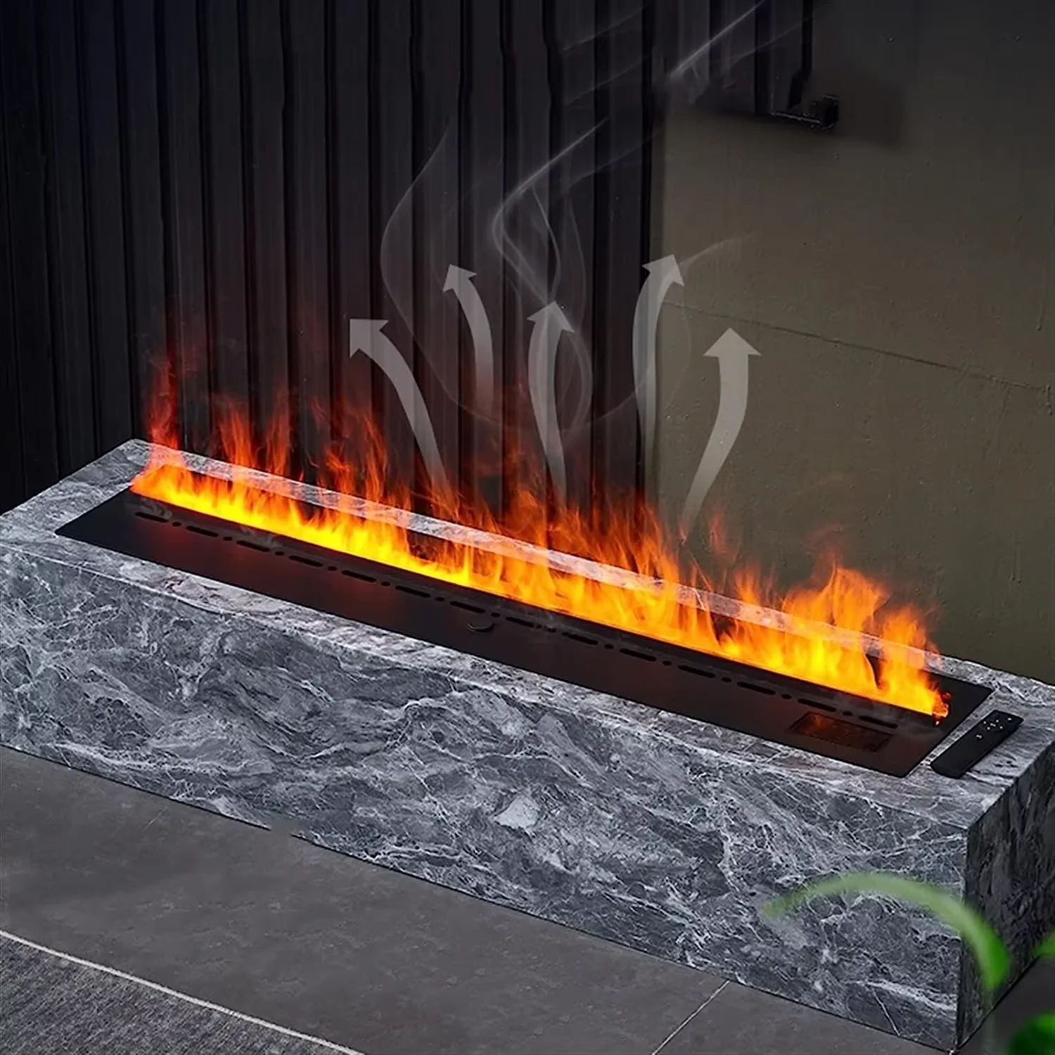 Indoor Modern Embedded Fireplace electric fireplace Led lights Mute Water Mist Electric Water Humidifier High-power 3D Atomized Fireplace