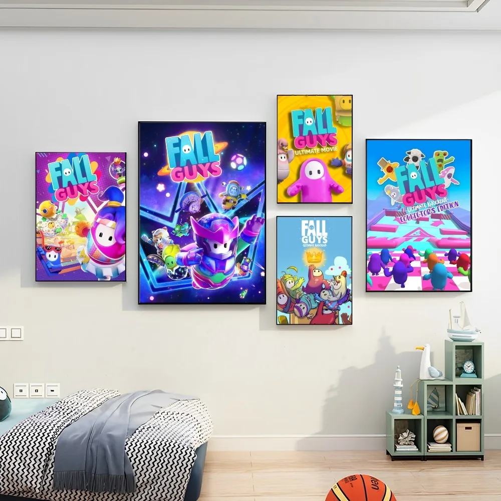 

F-Fall Game G-Guys Poster Self-adhesive Art Poster Retro Kraft Paper Sticker DIY Room Bar Cafe Vintage Decorative