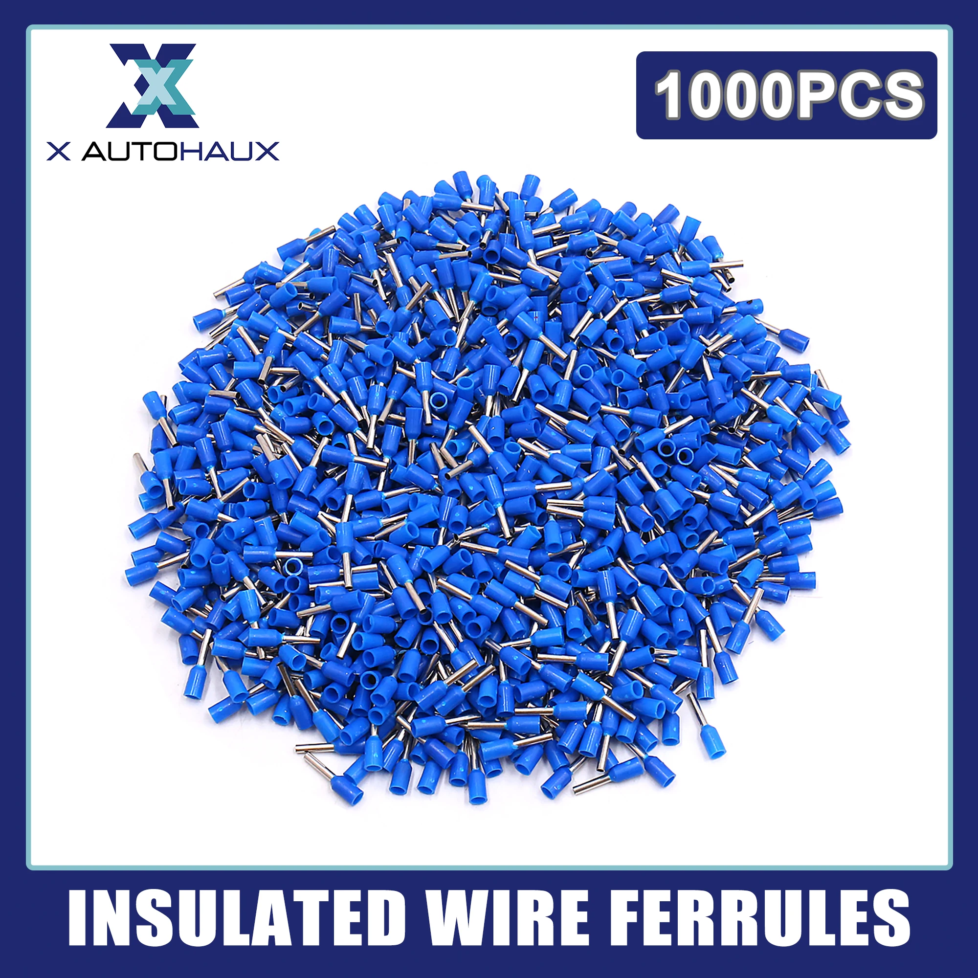

Uxcell 1000 шт. AWG18 1mm2 автомобильные изолированные концевые наконечники проводов, синие наконечники проводов