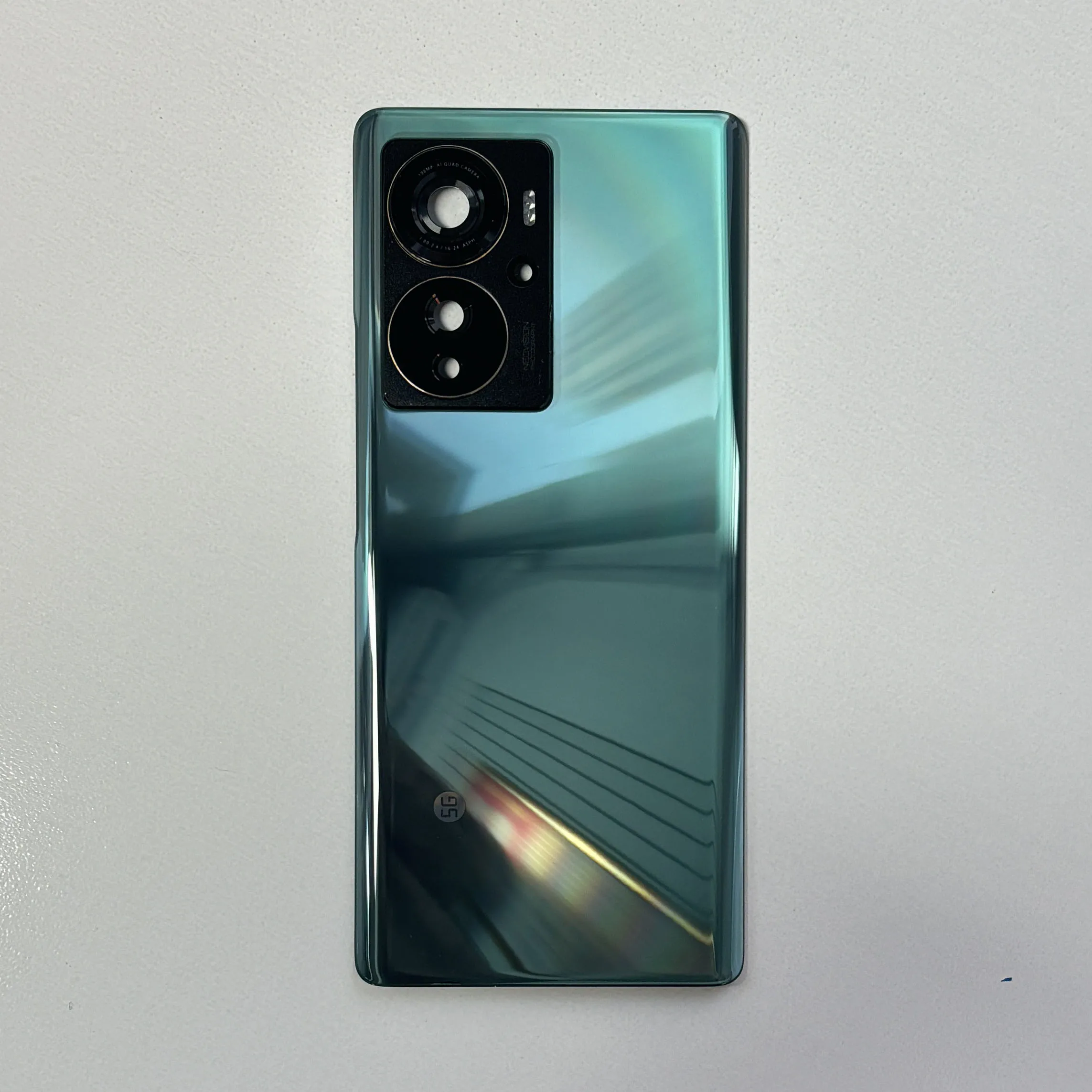 ZTE Axon 40 Pro 배터리 커버용 새  후면 유리, Axon 40Pro 후면 커버 하우징 도어 (카메라 프레임 유리 렌즈 포함) 교체