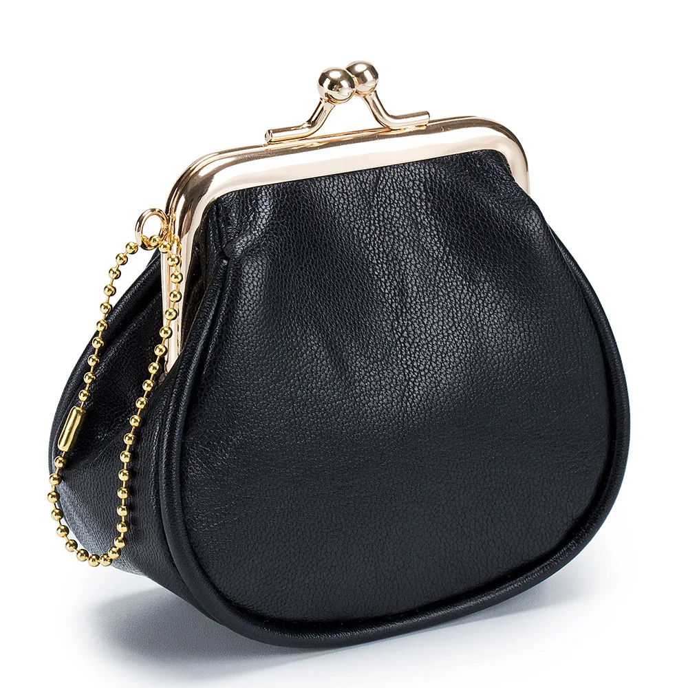 Coin Purse - Black Classic Leather