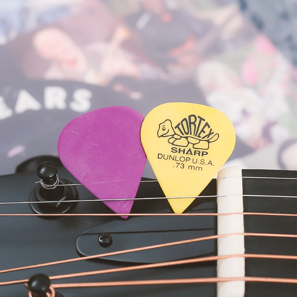 Dunlop ギターピック 412R TORTEX 鋭いピック 0.73/0.88/1.0/1.14/1.35