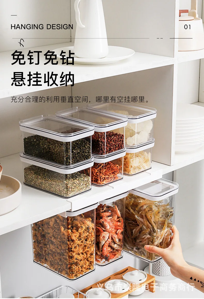 Buy Wholesale China Hot Selling Storage Jar Plastic Clear Airtight Kitchen  Food Storage Box Kitchen Containers Set & Acrylic Kitchen Storage Airtight  Container at USD 11.32