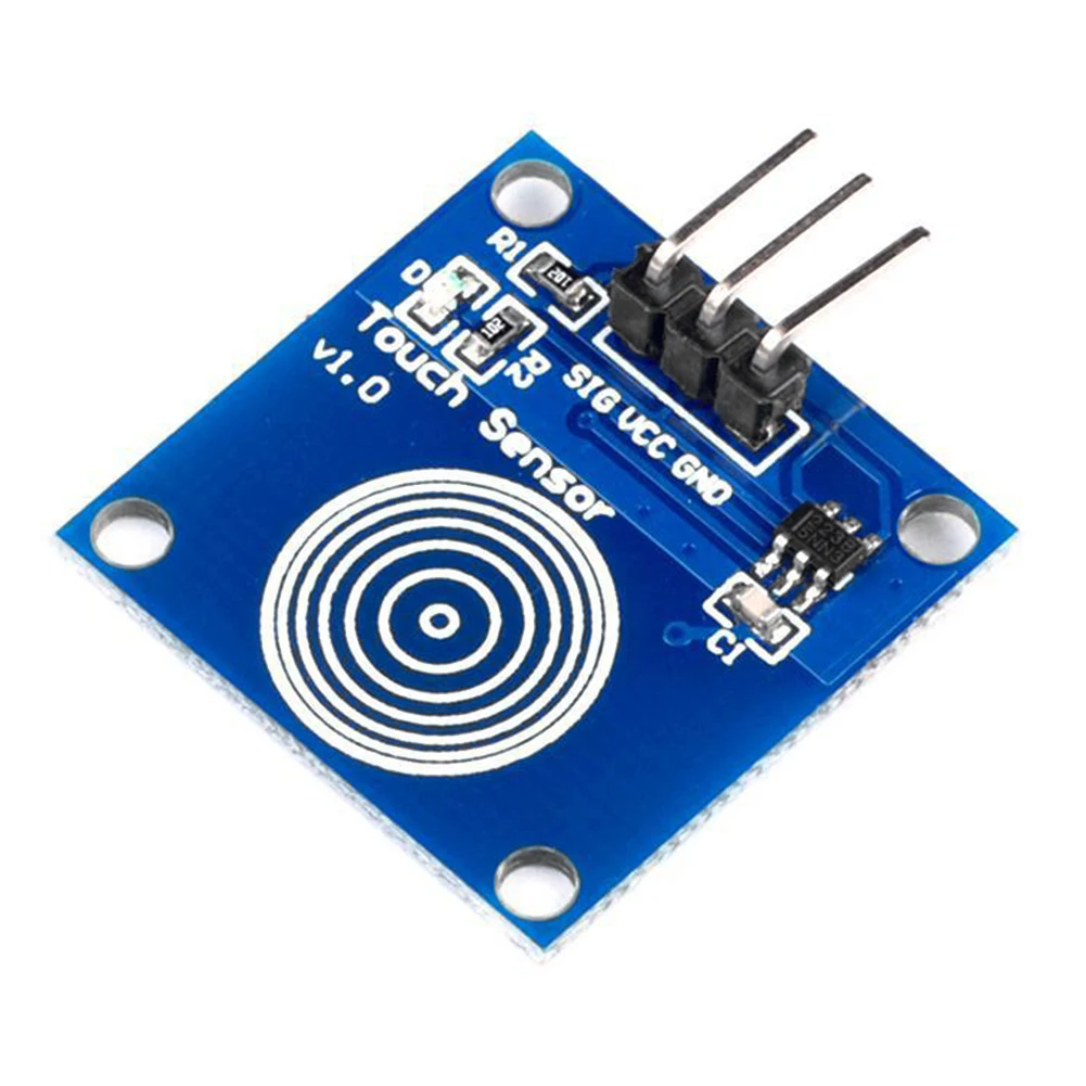 TTP223 터치 스위치 버튼 모듈 용량성 터치 스위치 모듈 2-5.5V DC