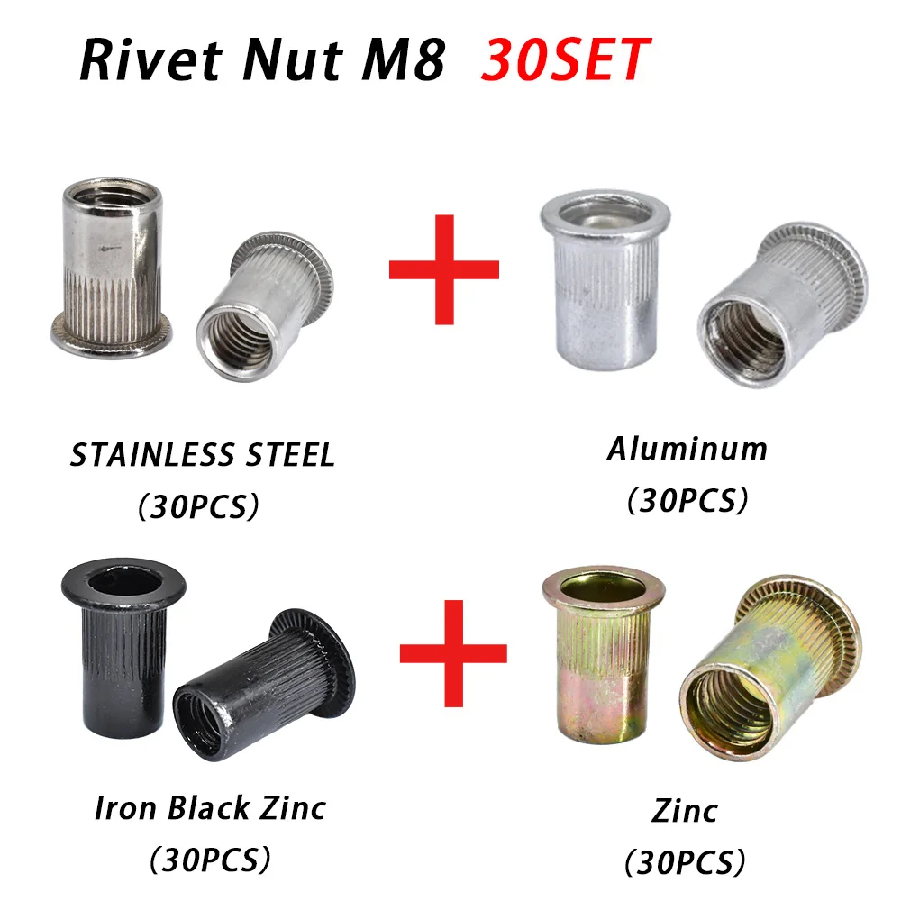 Rivet Nut M8 (30Set)