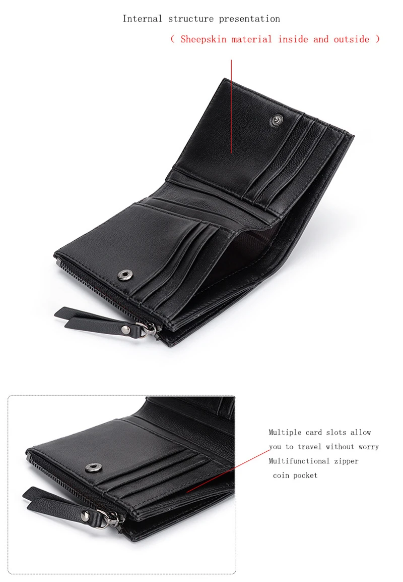 WR Sheepskin Small wallet women's Short 2022 New Wallet Leather Hand woven Folding Wallet  Ancient Mini Leather Wallet