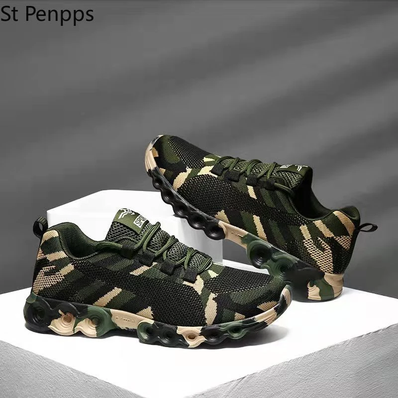 2022 new Camouflage Fashion Sneakers Women Breathable Casual Shoes Men Army Green Trainers Plus Size 35-44 Lover Shoes women's vulcanize shoes extra wide