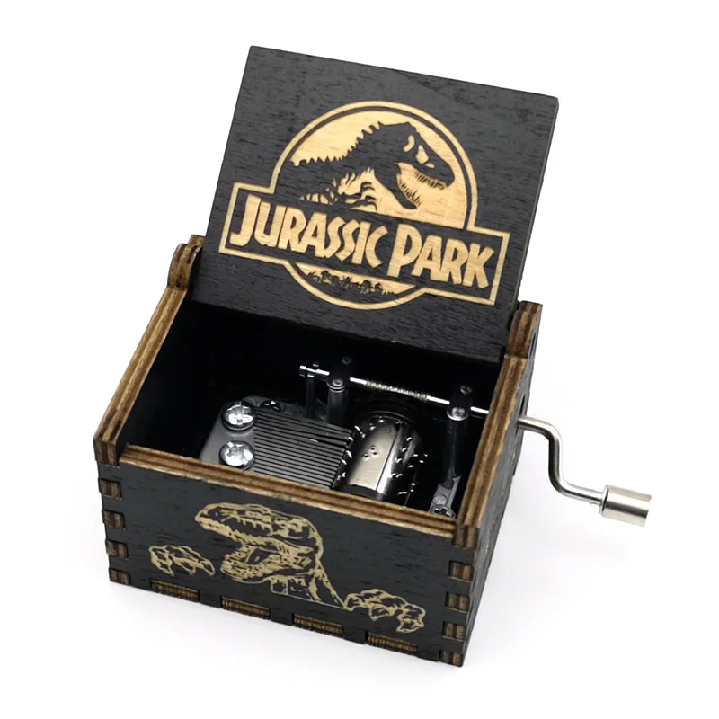 Different styles Wooden Hand Cranked Music Box Jurassic Can't Help Falling in Love Valentine's Day to Christmas Birthday Gift 5