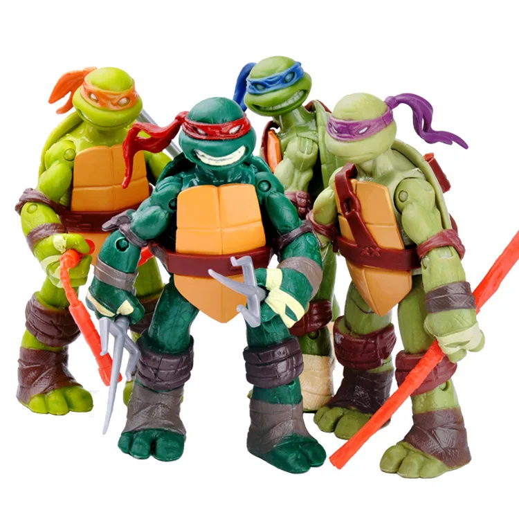 Mini figura de ação anime infantil, tartarugas ninja, brinquedos Raphael  Donatello, modelo de desenho animado, decoração desktop, presente de Natal,  5cm, 6 peças - AliExpress