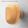 Pebble shaped Wall Mounted Coat Hook Natural Wood Key Hat Scarf Handbag Clothes Hanger Decorative Bathroom Rack Storage Hanger 4