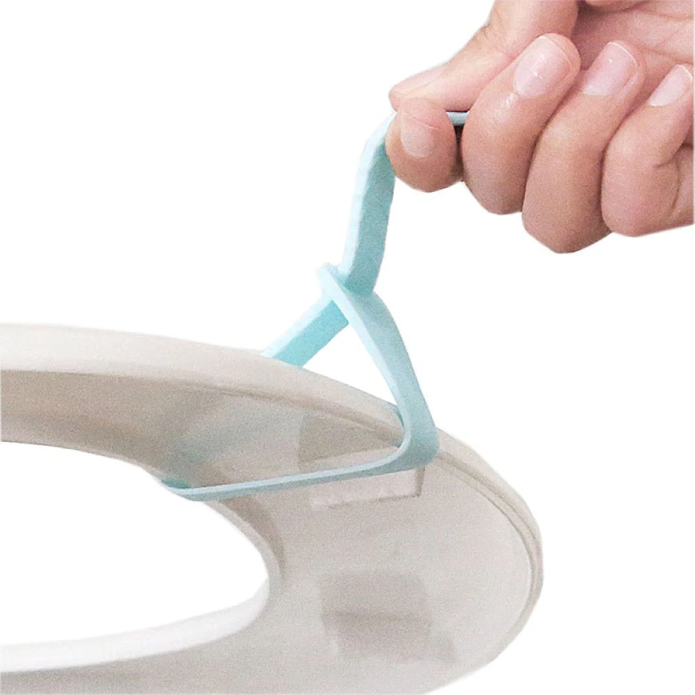 2pc Toilet Lid Lifter Adjustable Rubber Toilet Seat Cover Clamshell