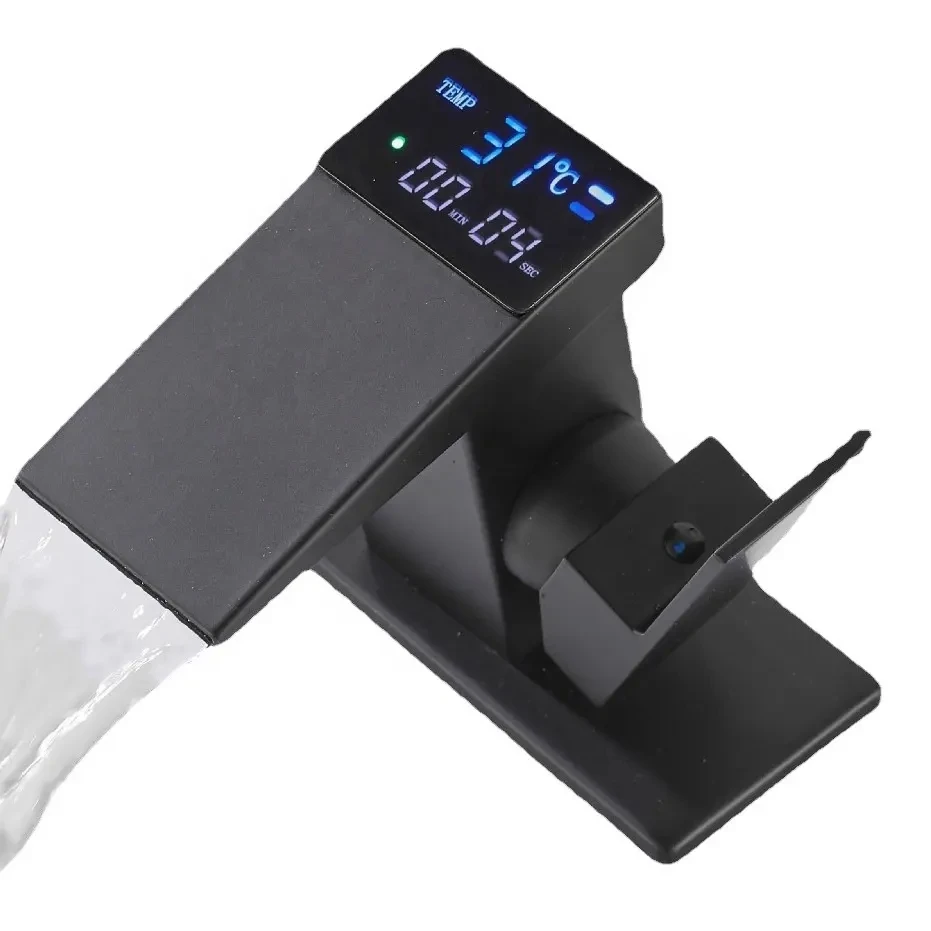 

Deck mounted hydroelectric power digital display temperature waterfall