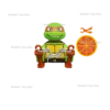 4pcs Teenage Mutant Ninja Turtles Scooter Props Character Building Blocks Cartoon Mini Action Figures Toys Kids Christmas Gifts 5
