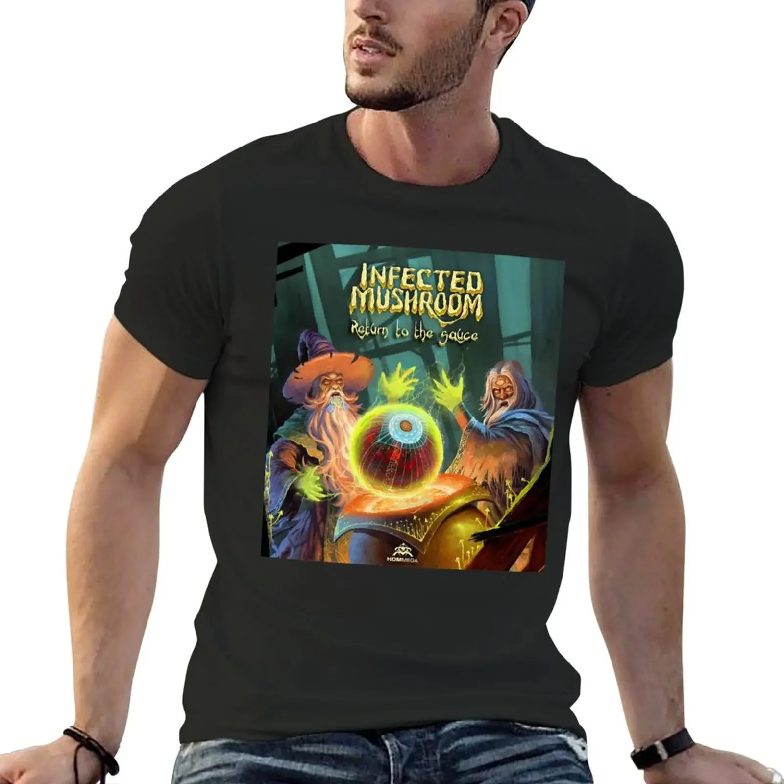 

Infected Mushroom Design T-shirt sweat kawaii clothes tops plus sizes Short sleeve tee men